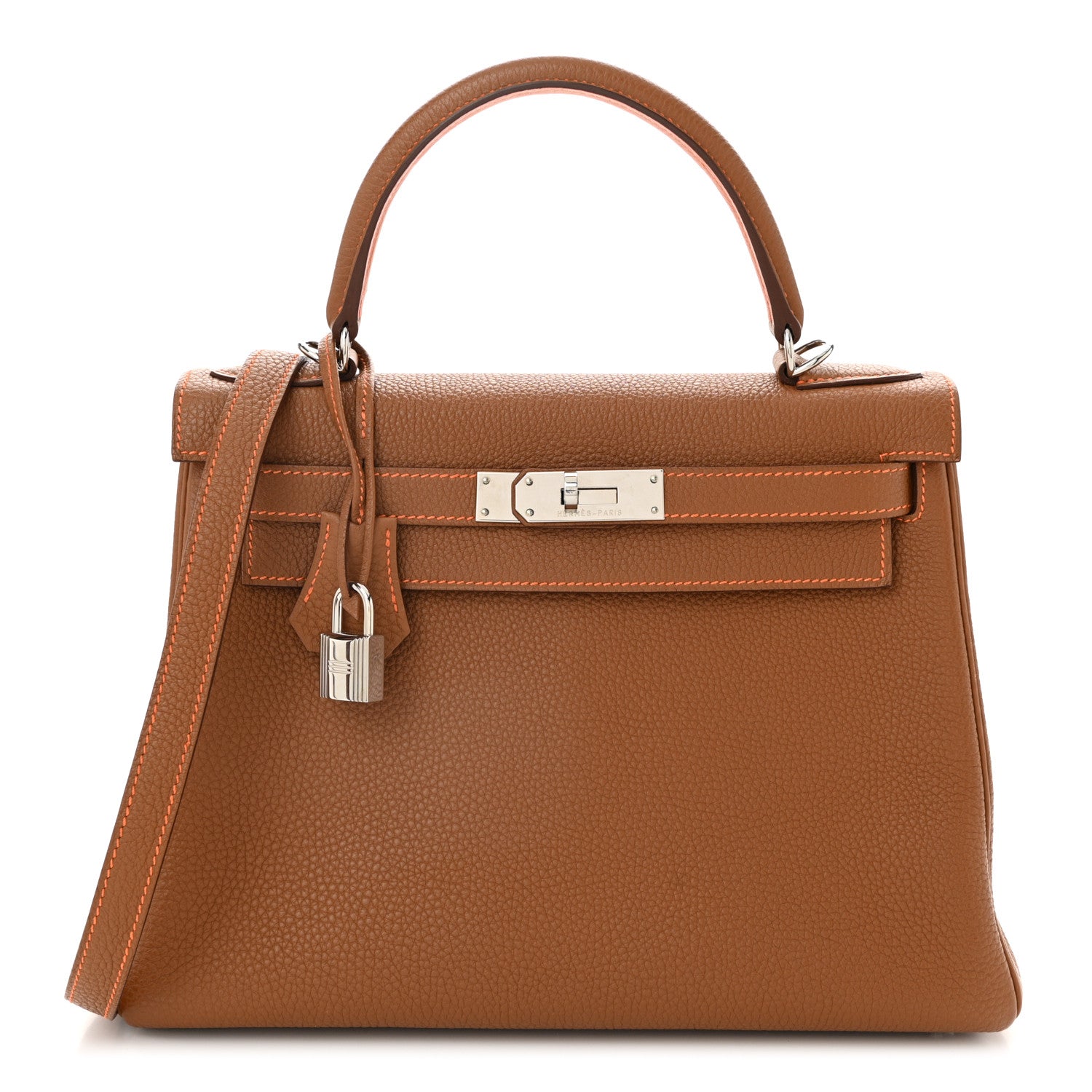 Togo Kelly Retourne 28 Gold Orange