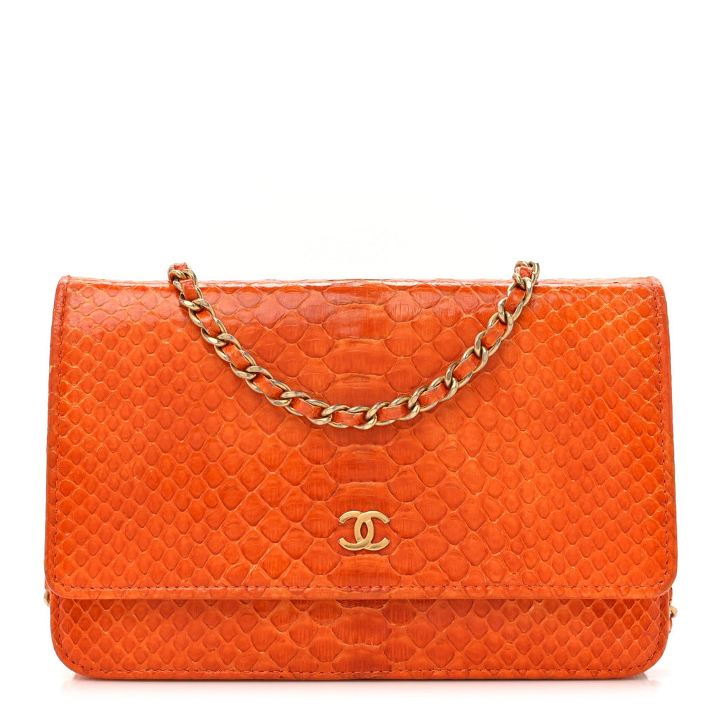 Snakeskin Wallet On Chain WOC Orange