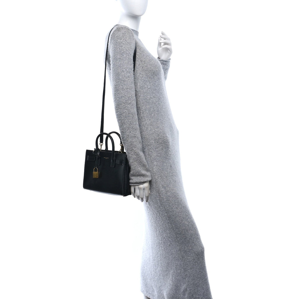 Calfskin Nano Sac De Jour Black