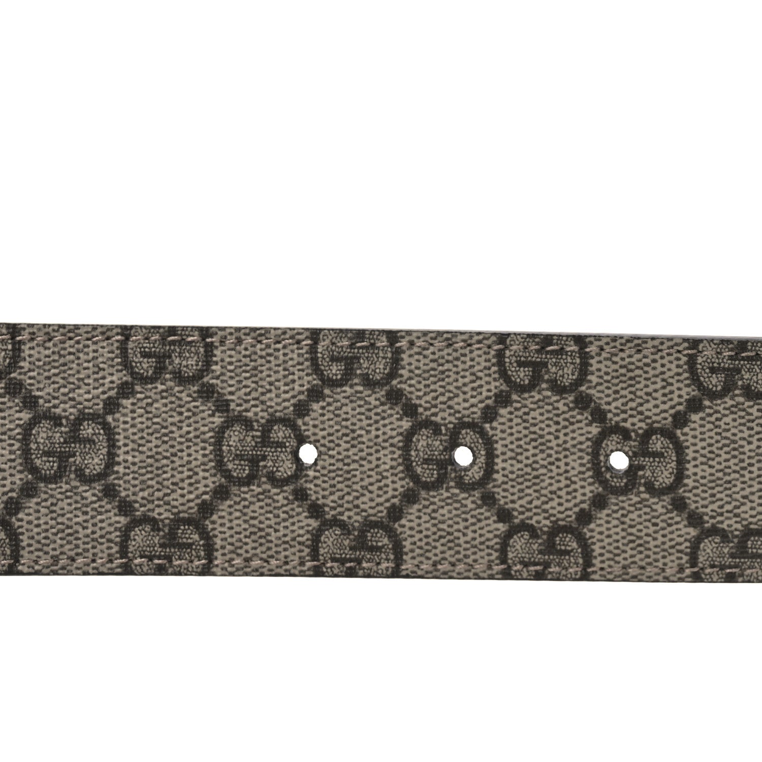 GG Supreme Monogram Plutone Calfskin Enamel Double G 40mm Belt 70 28 Beige Ebony Mystic White