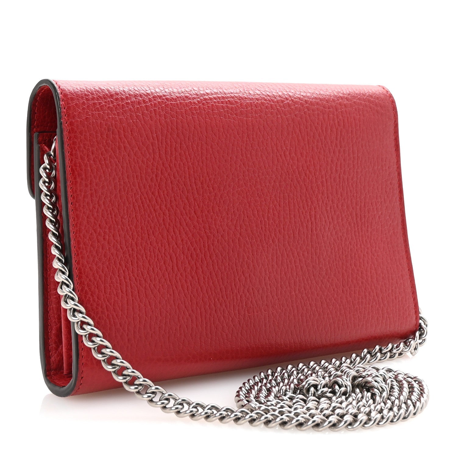 Calfskin Mini Dionysus Chain Wallet Hibiscus Red