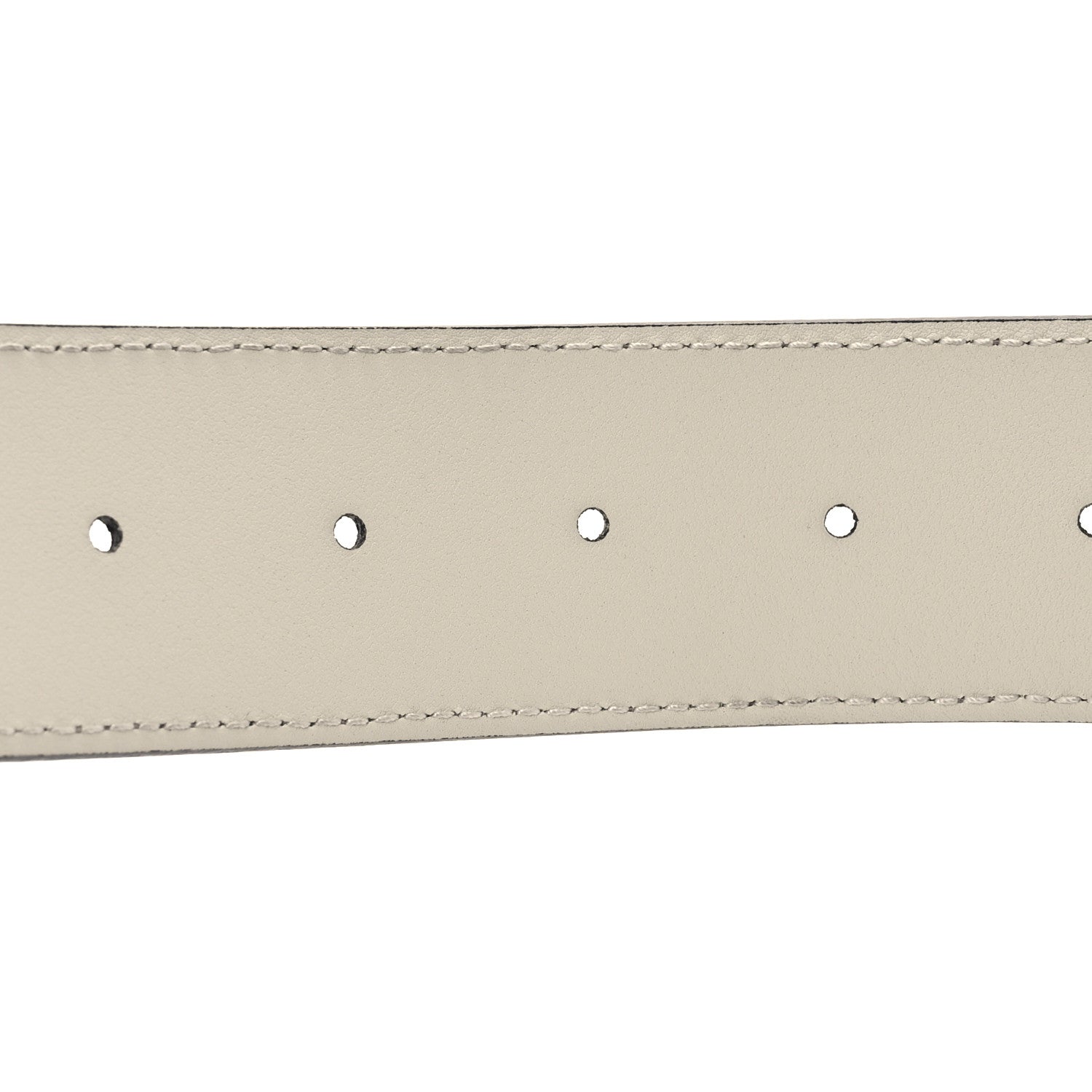 GG Supreme Monogram Plutone Calfskin Enamel Double G 40mm Belt 70 28 Beige Ebony Mystic White