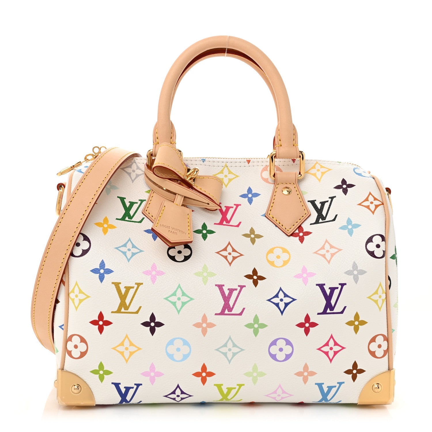 LV X TM Monogram Multicolor Speedy Bandouliere 25 White