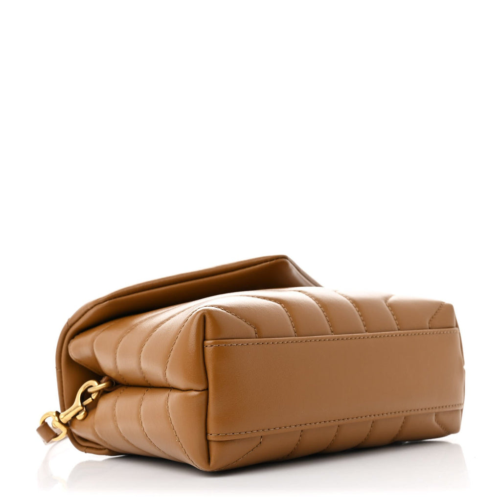 Calfskin Y Quilted Monogram Toy Loulou Crossbody Bag Dark Natural
