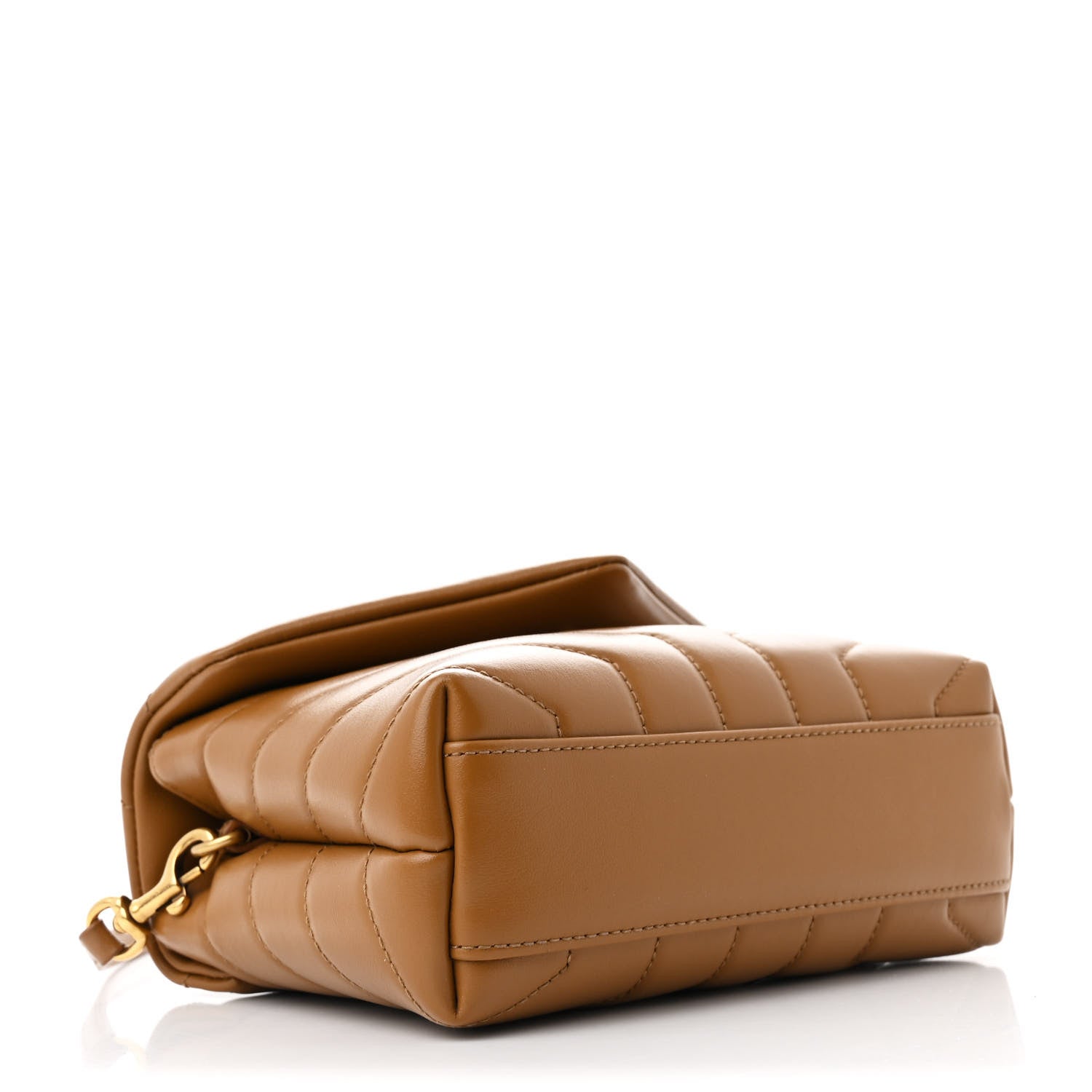 Calfskin Y Quilted Monogram Toy Loulou Crossbody Bag Dark Natural