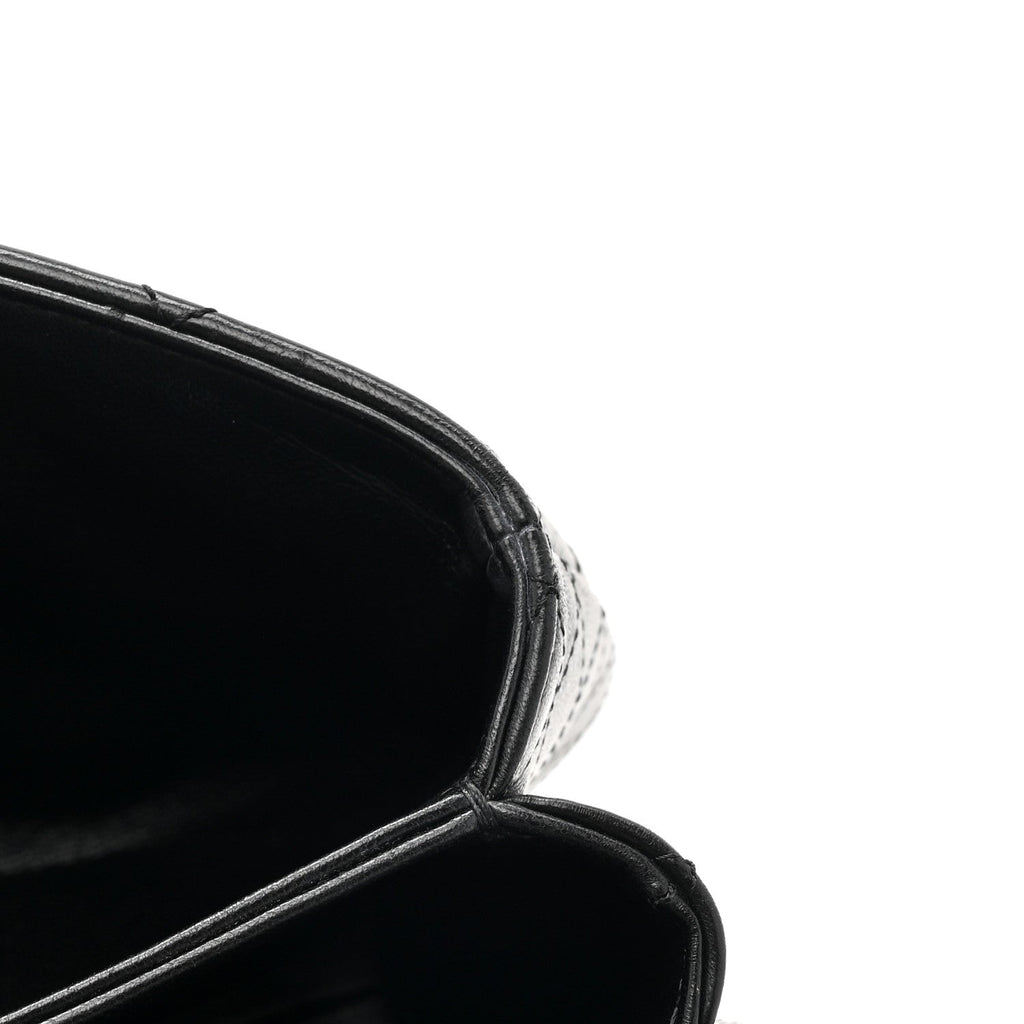 Lambskin Quilted On And On Small Chain Flap Black