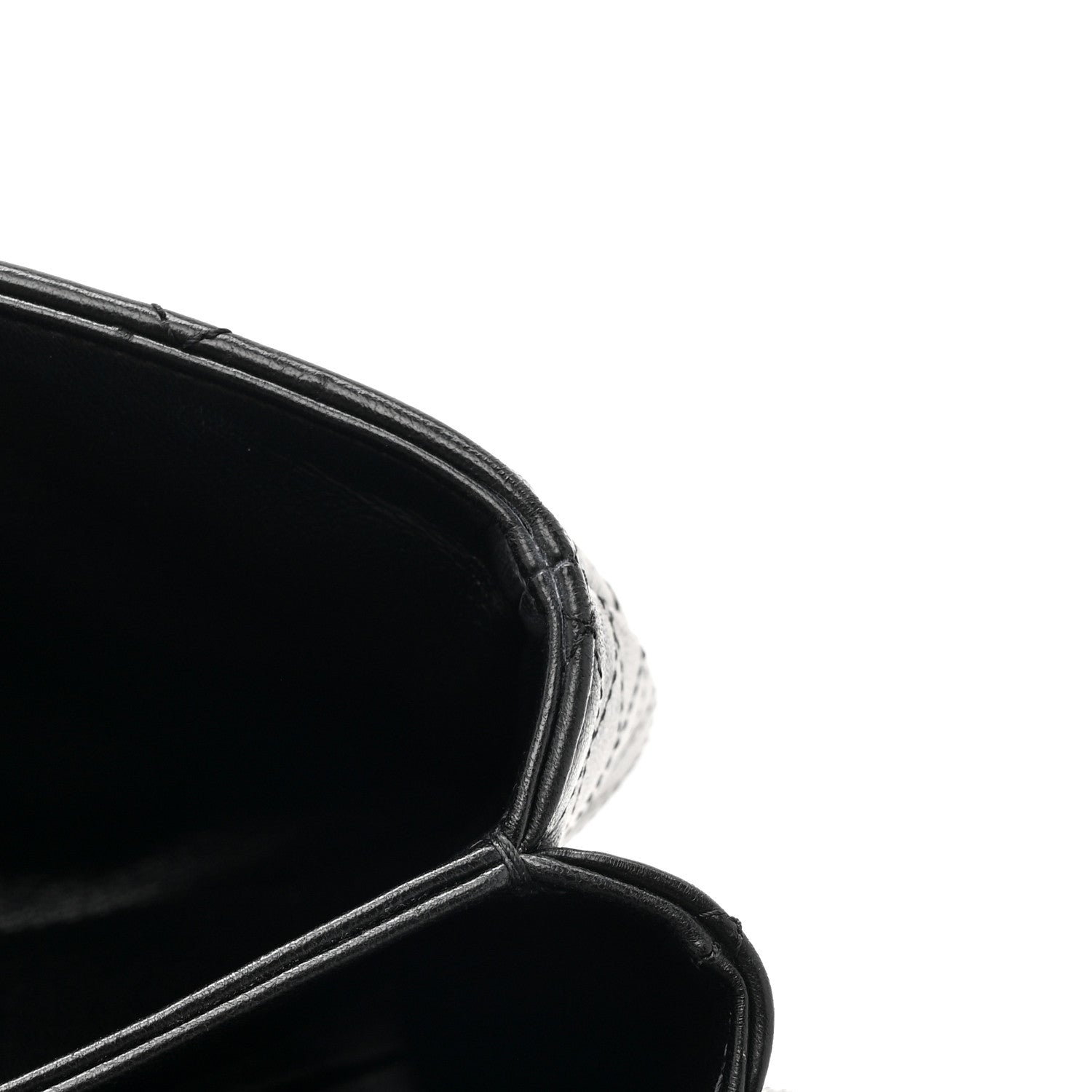 Lambskin Quilted On And On Small Chain Flap Black