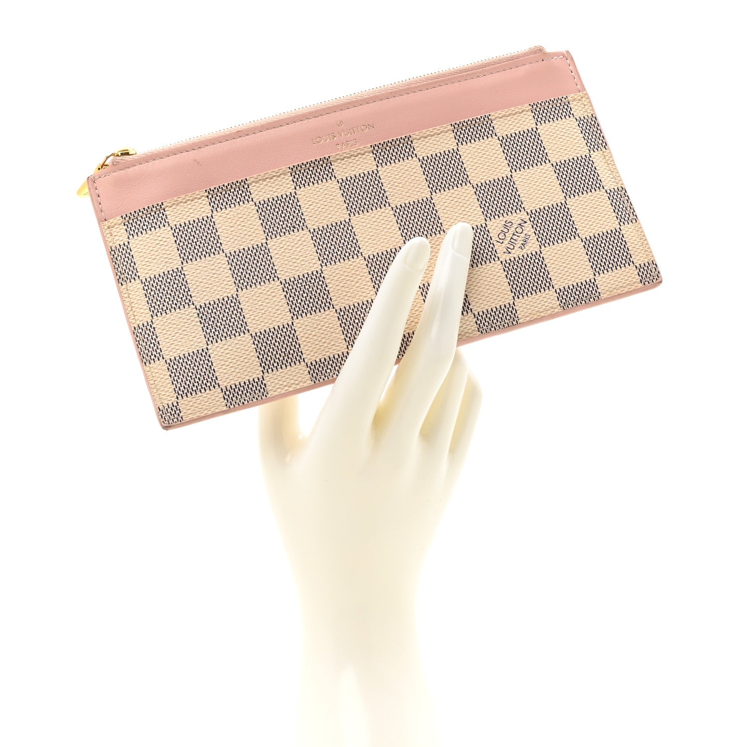 Damier Azur Slim Purse Rose Ballerine