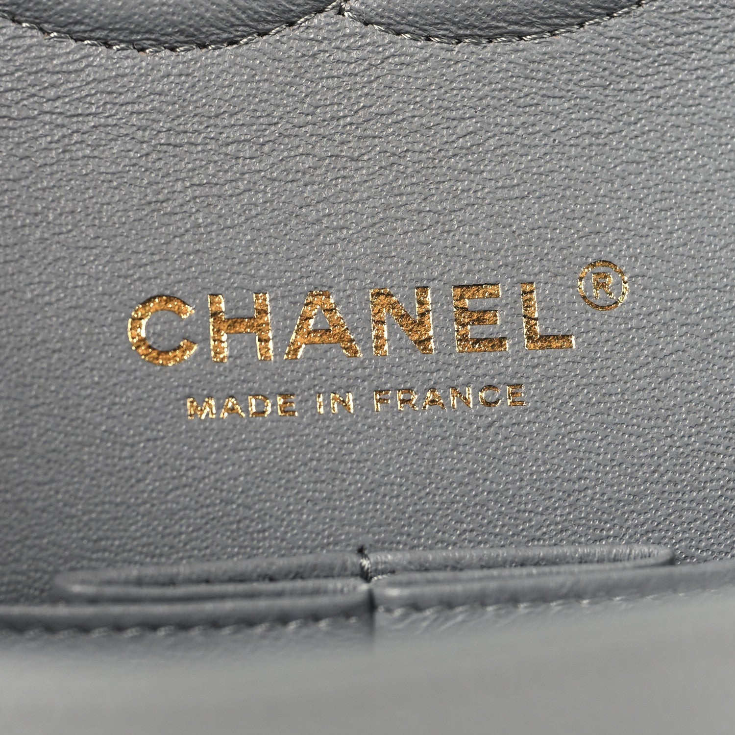 Caviar Quilted Medium Double Flap Grey