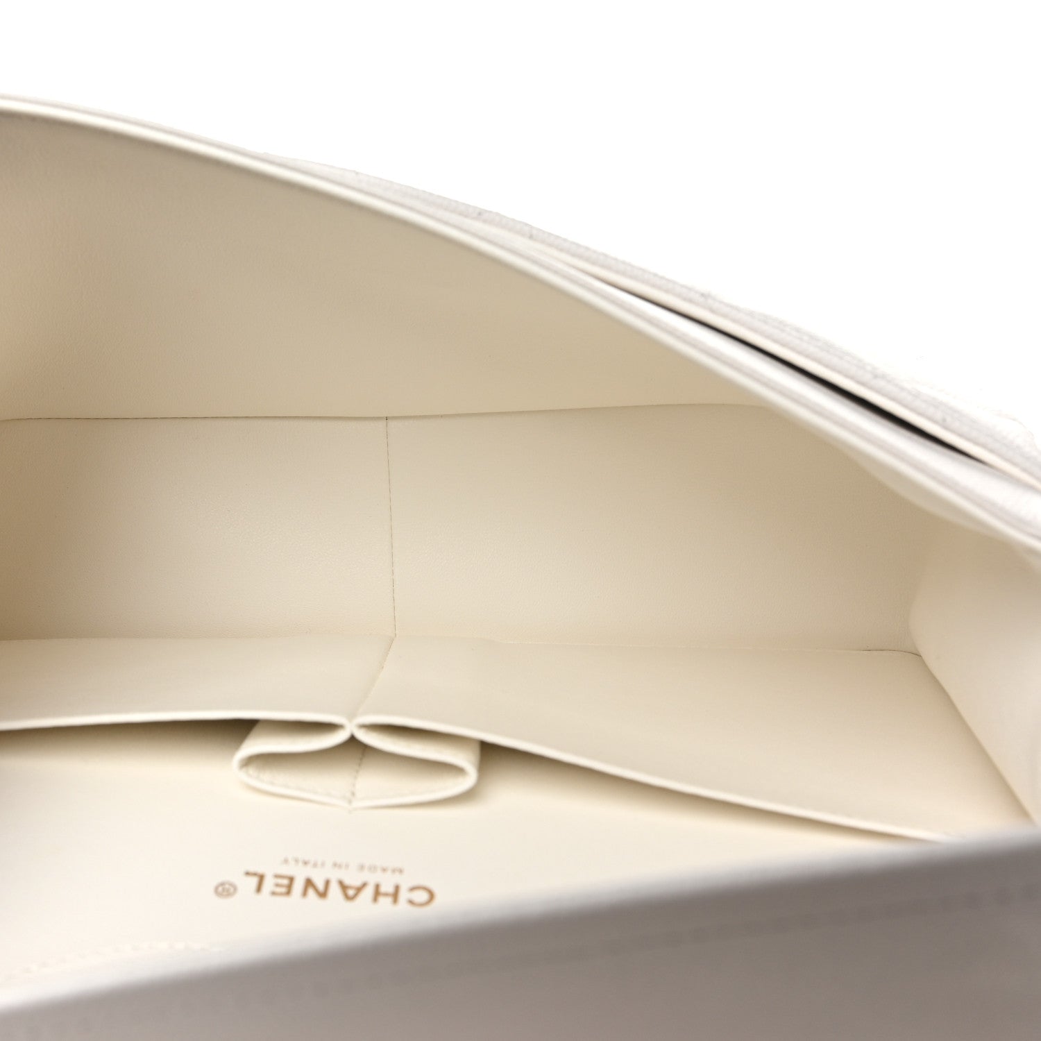 Caviar Quilted Jumbo Double Flap White