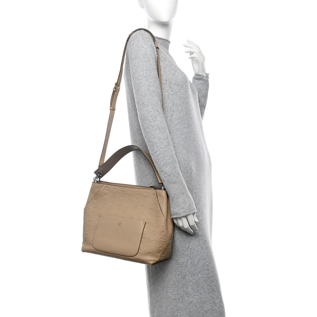 Calfskin Ottomar Monogram Klara Medium Hobo Beige