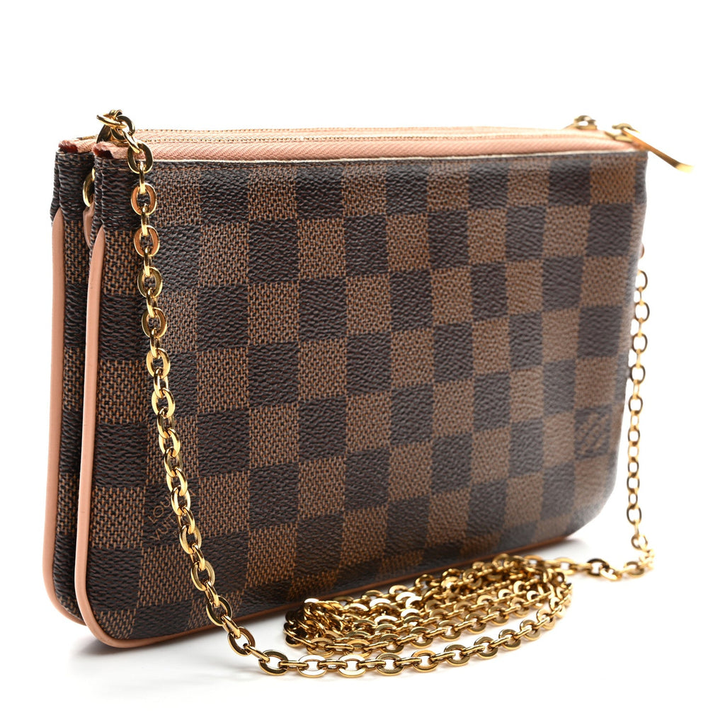 Damier Ebene Double Zip Pochette