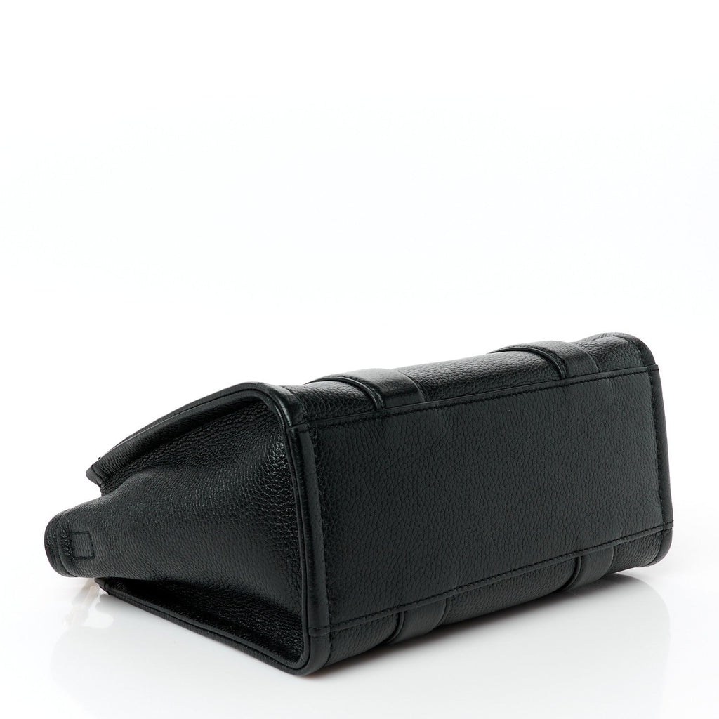 Grained Calfskin Small The Tote Bag Black