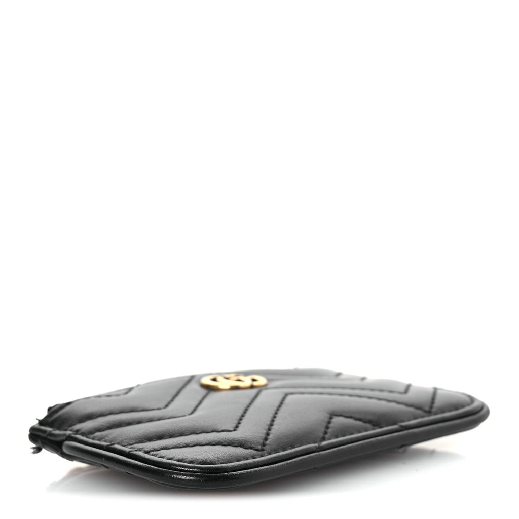 Calfskin Matelasse GG Marmont Key Case Black