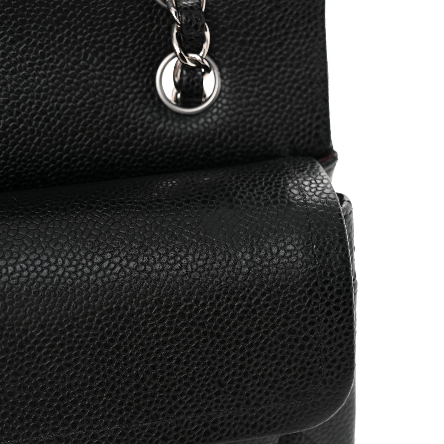 Caviar Quilted Small Double Flap Black