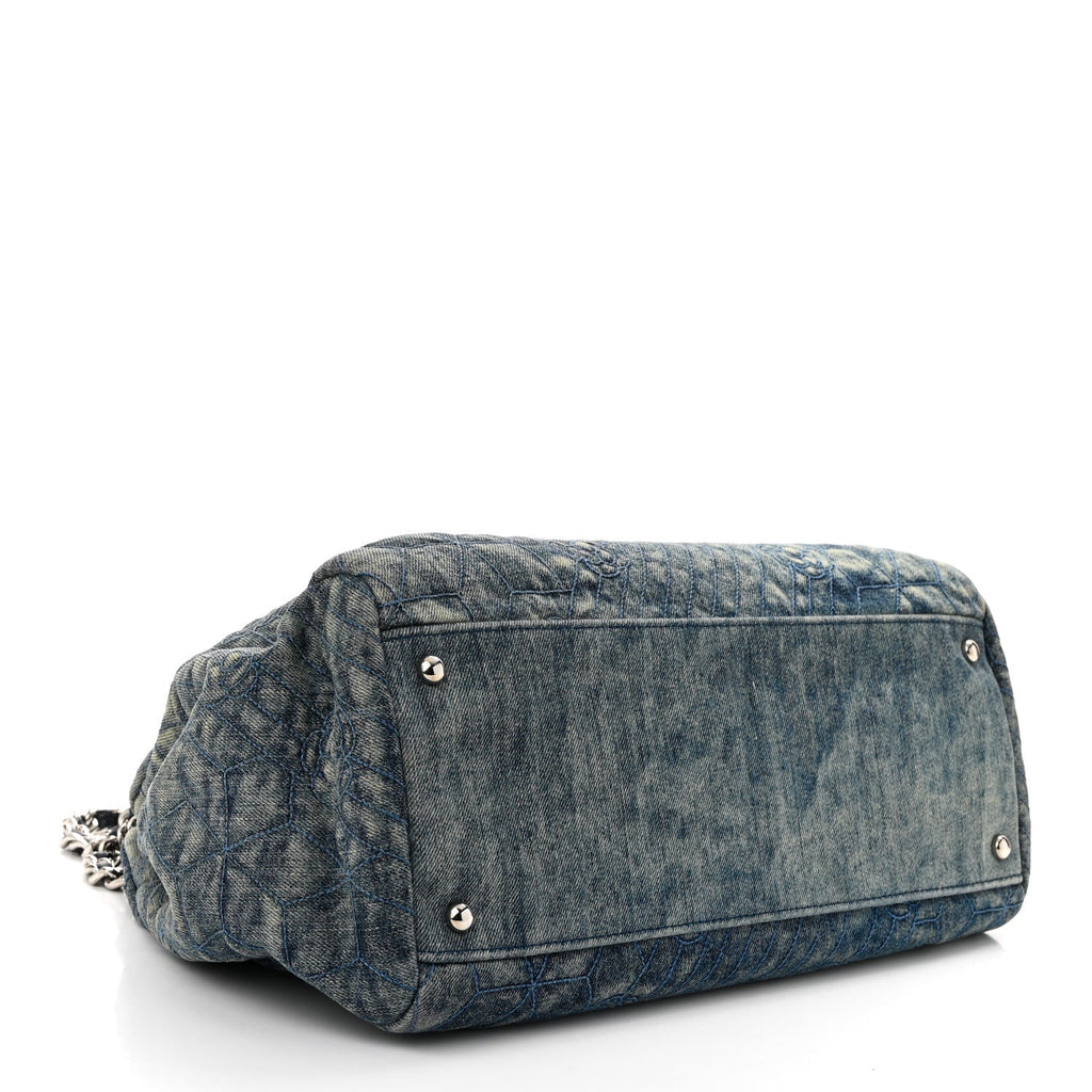 Denim Camellia Embroidered Medium Just Mademoiselle Blue