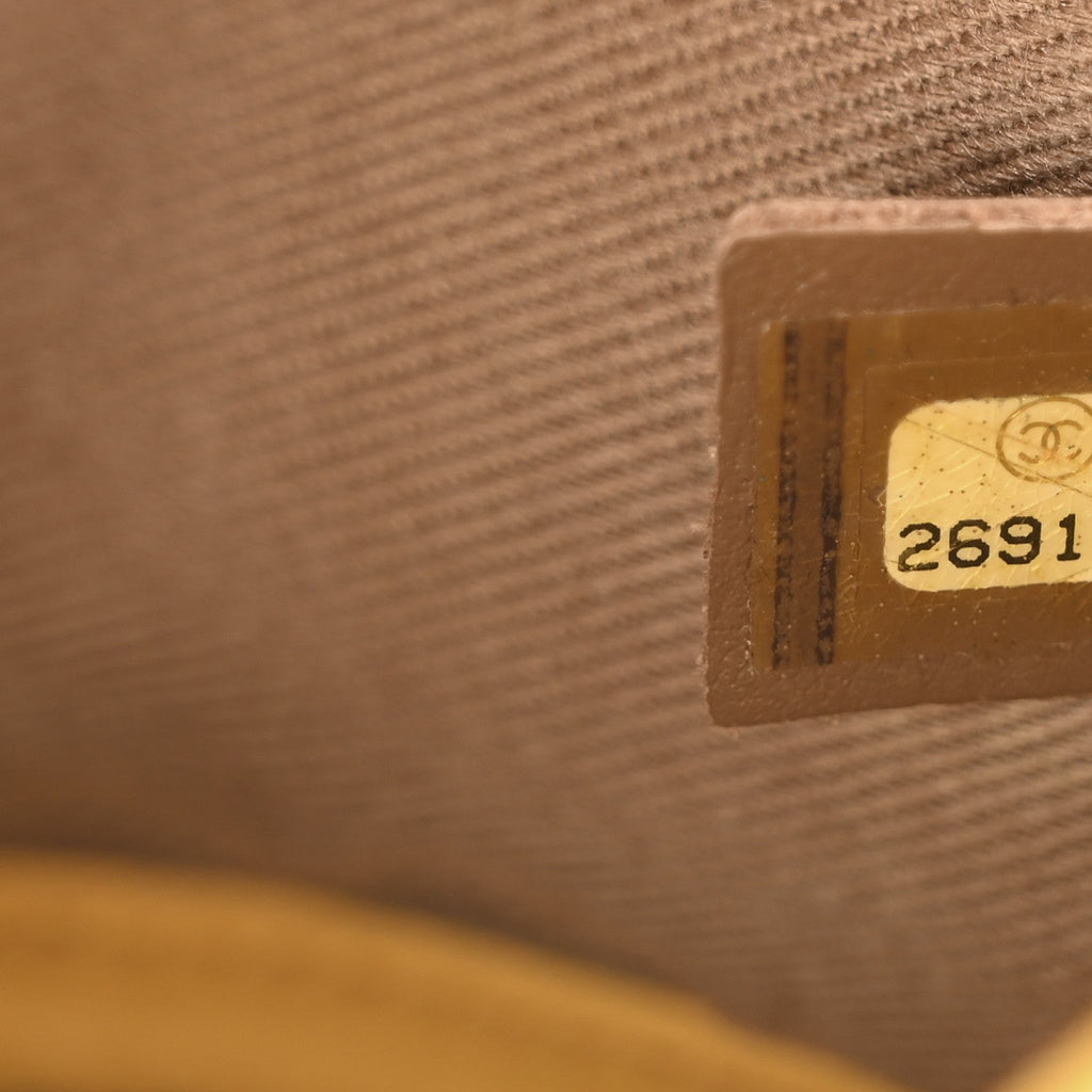Goatskin Stitched Casual Trip Single Flap Yellow
