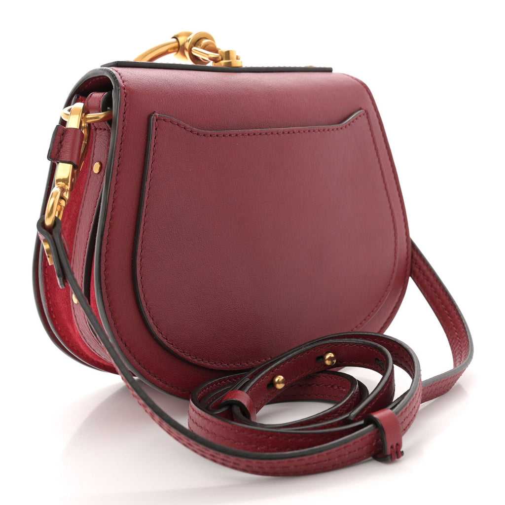 Calfskin Suede Small Nile Bracelet Bag Intense Red