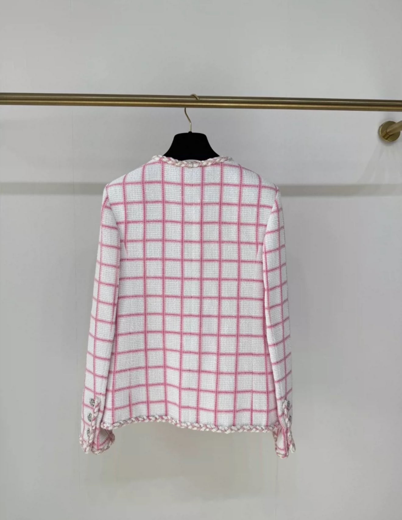 Chanel 23C pink and white jacket