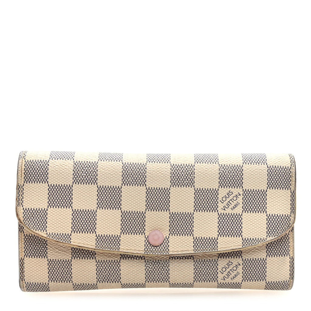 Damier Azur Emilie Wallet Rose Ballerine