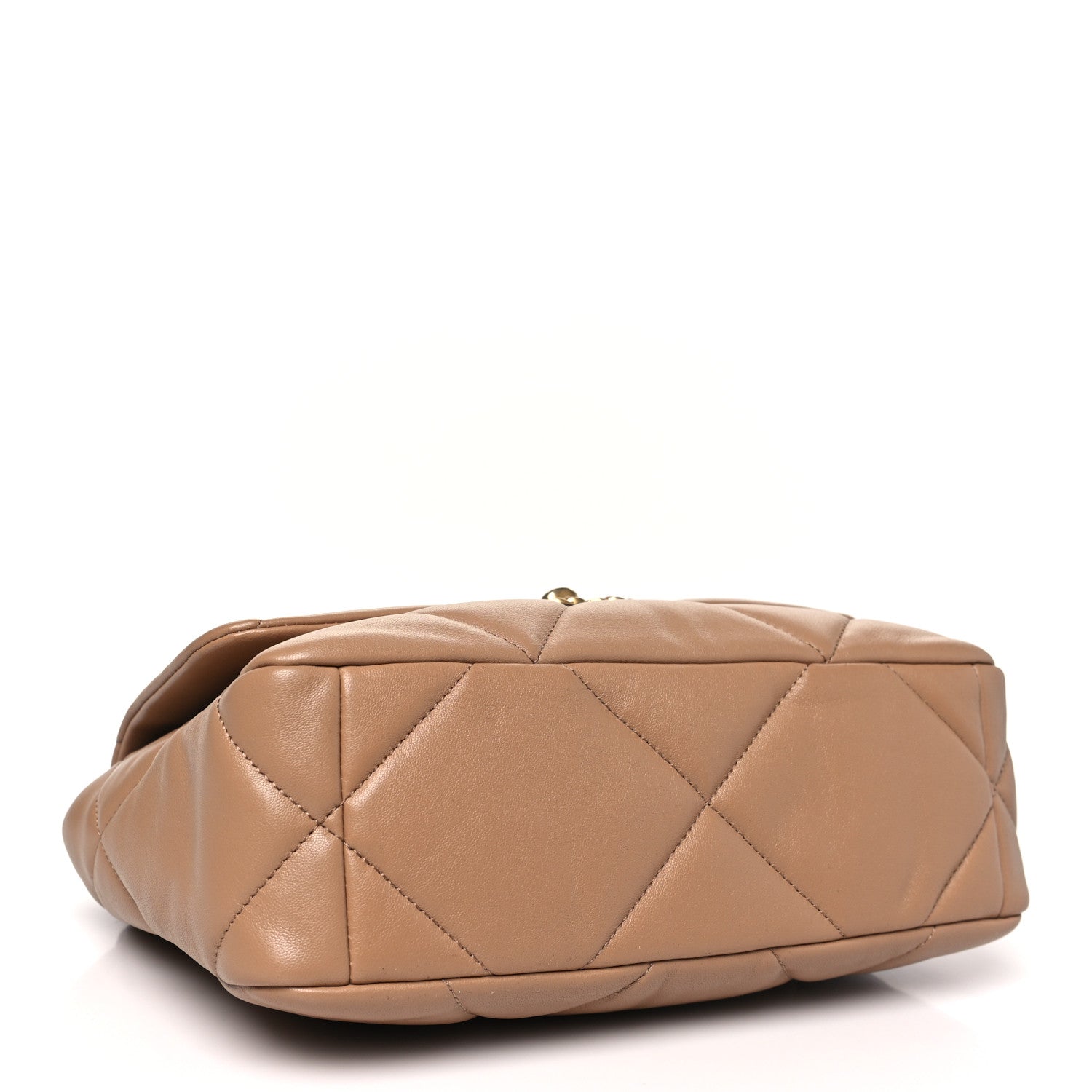 Lambskin Quilted Medium Chanel 19 Flap Brown