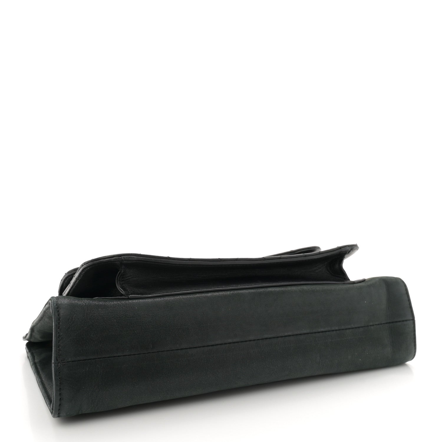 Iridescent Calfskin Quilted In & Out Camera Case Black