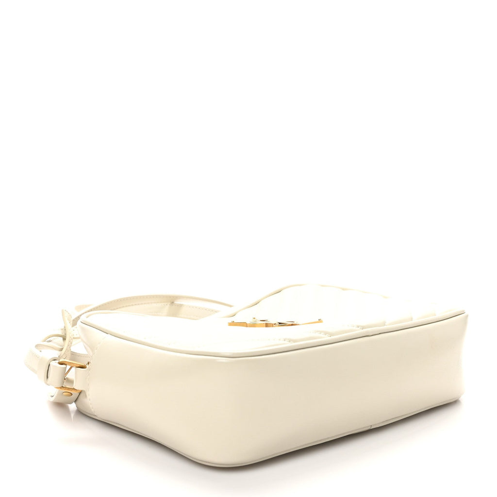 Calfskin Matelasse Monogram Lou Camera Bag Crema Soft
