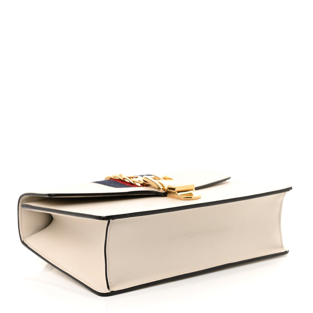 Calfskin Small Sylvie Shoulder Bag Off White