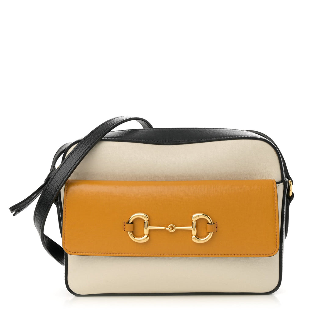 Azalea Calfskin Small Horsebit 1955 Shoulder Bag Mystic White Sun Oil