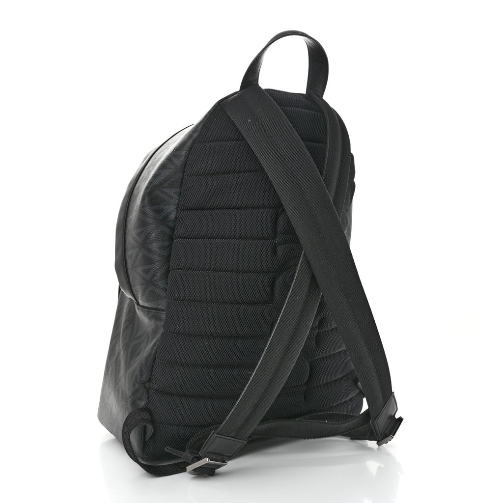 Coated Canvas CD Diamond Rider Zipped Backpack Black