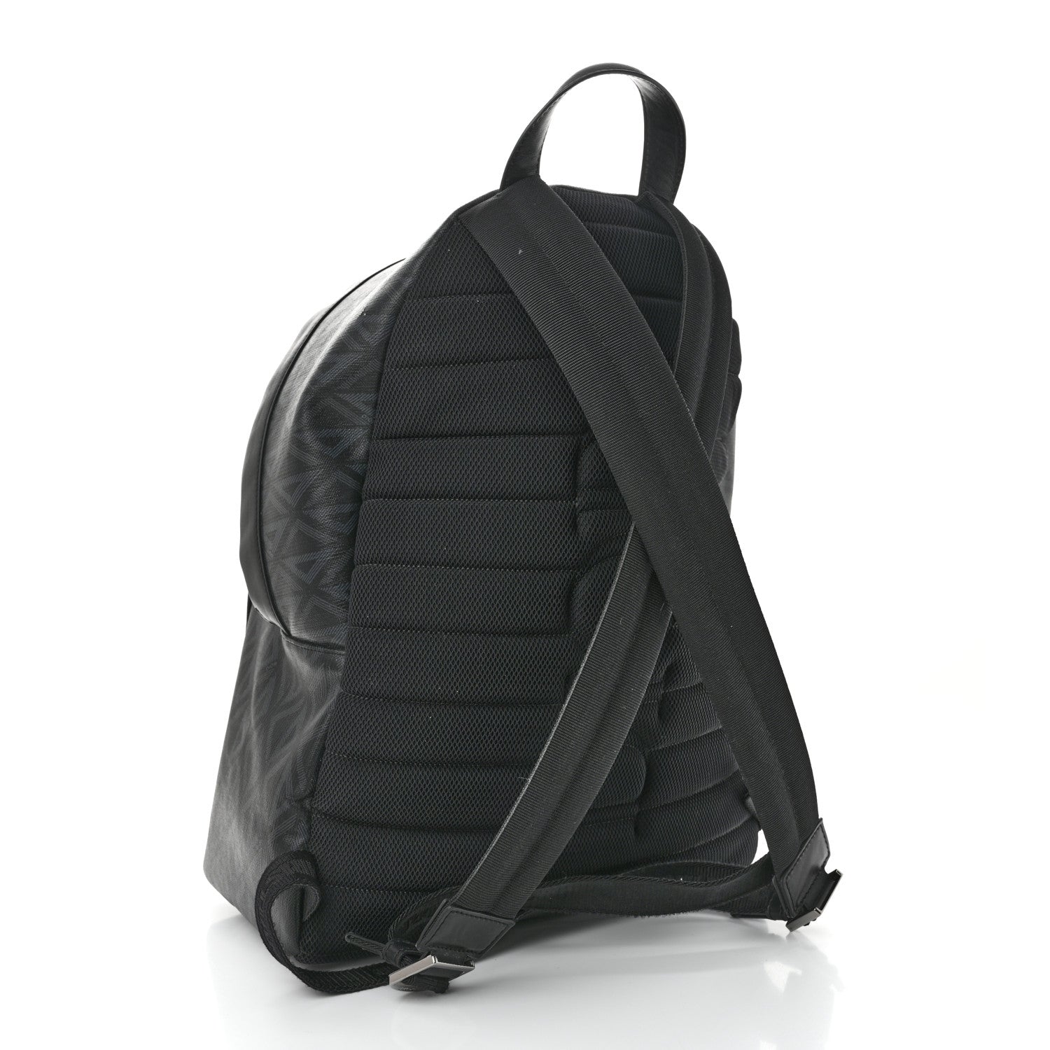 Coated Canvas CD Diamond Rider Zipped Backpack Black