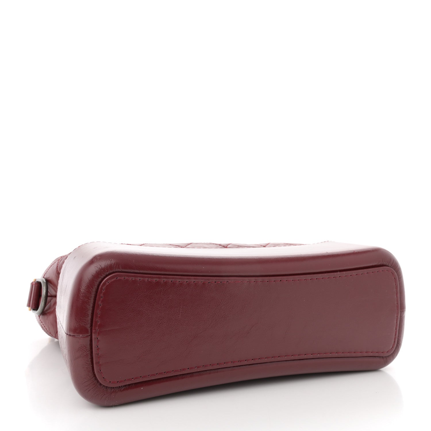 Aged Calfskin Quilted Medium Gabrielle Hobo Burgundy