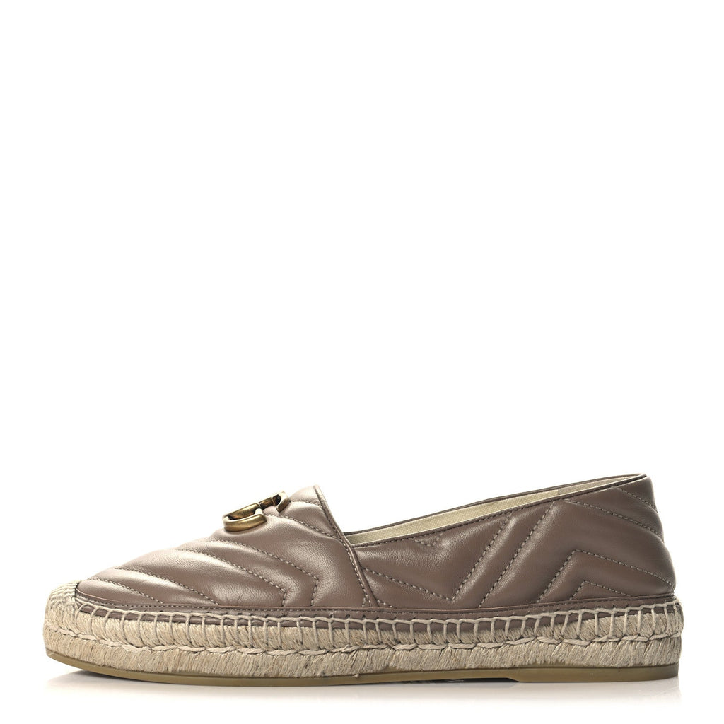 Nappa Matelasse GG Marmont Espadrilles 40 Porcelain Rose
