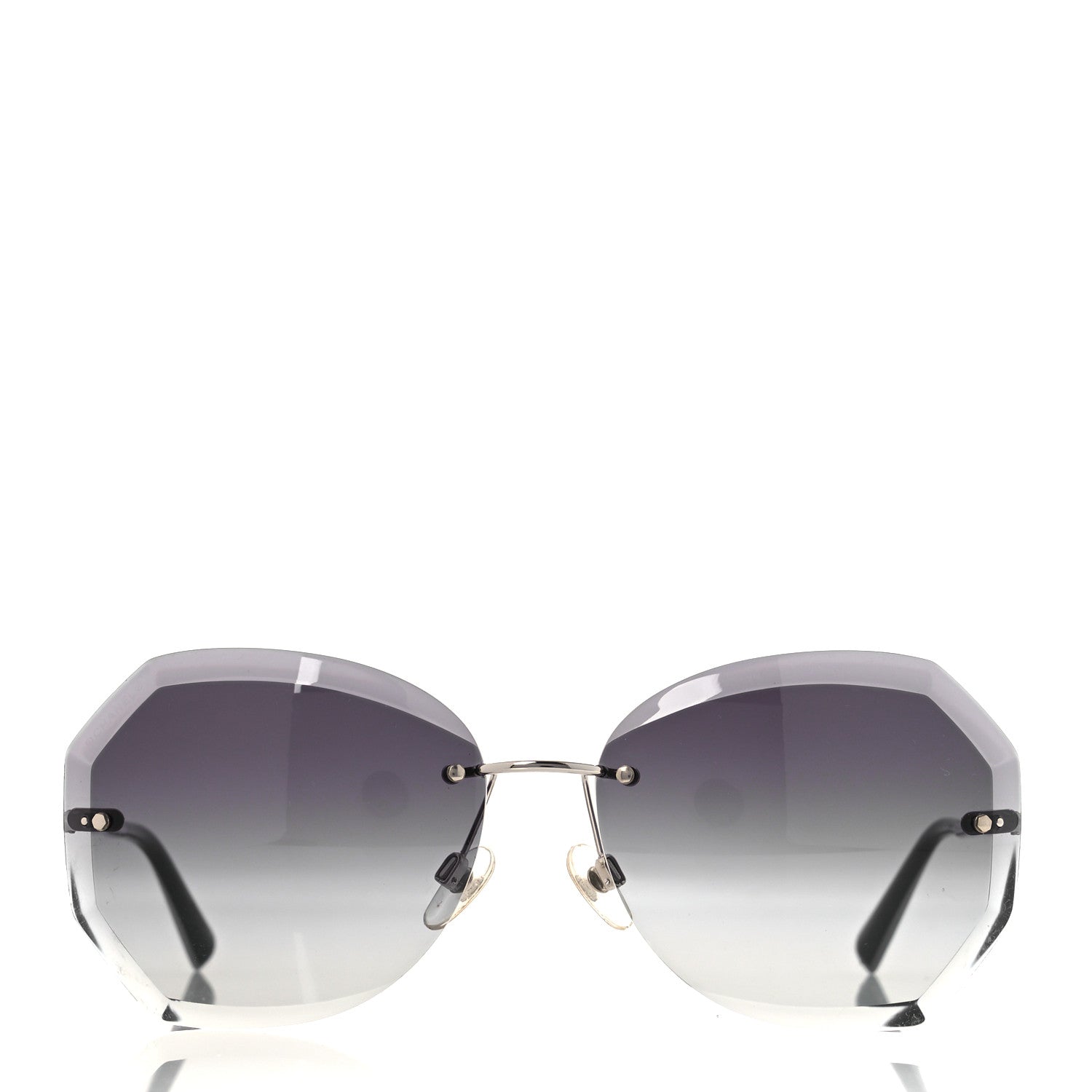 Metal Spring Round Sunglasses 4220 Silver