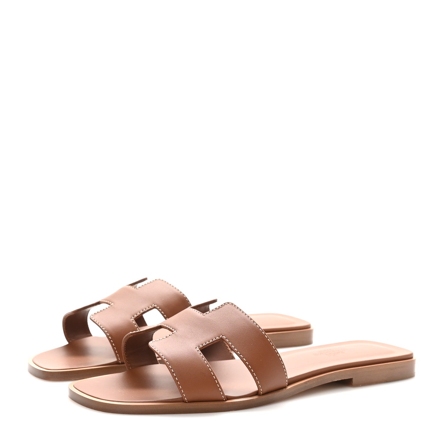 Box Calfskin Oran Sandals 37 Gold