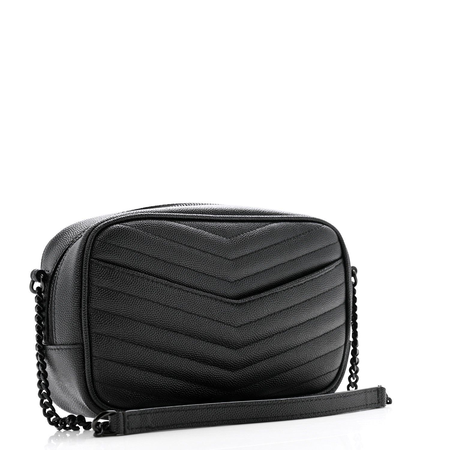 Grain De Poudre Matelasse Monochrome Monogram Mini Lou Camera Bag Black