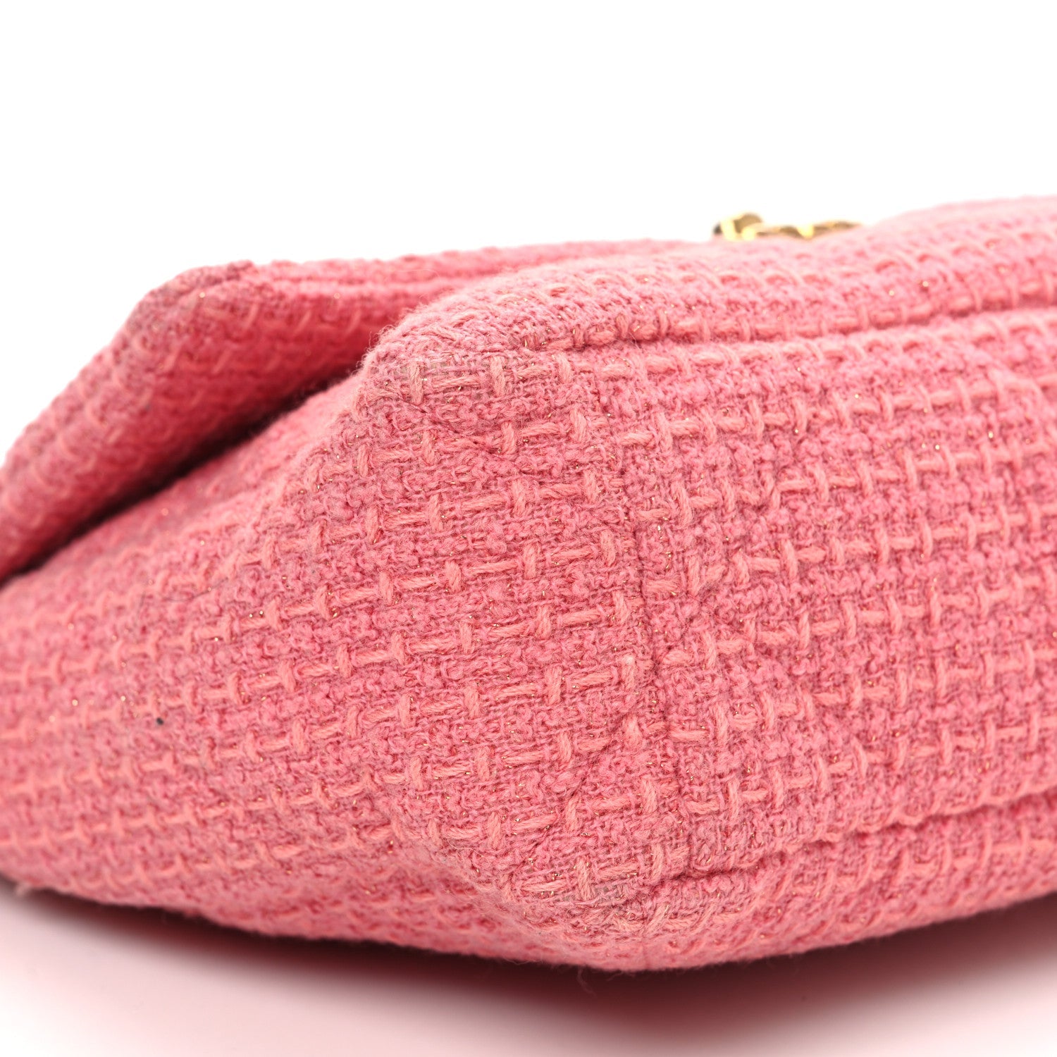 Metallic Tweed Quilted Large Chanel 19 Flap Pink
