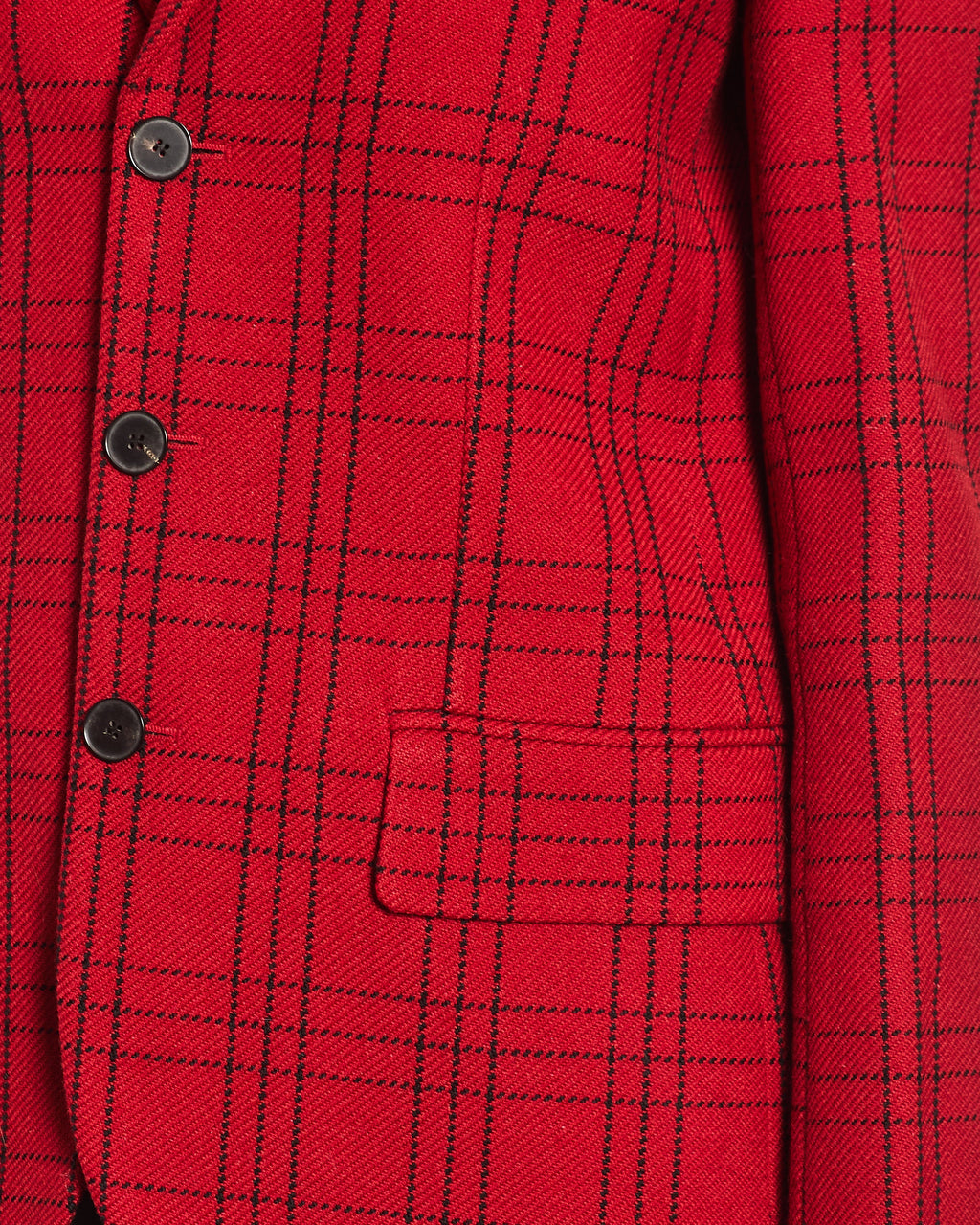 Christian Dior Red Checkered Blazer with Pocket Detail Size FR 36 (UK 8)