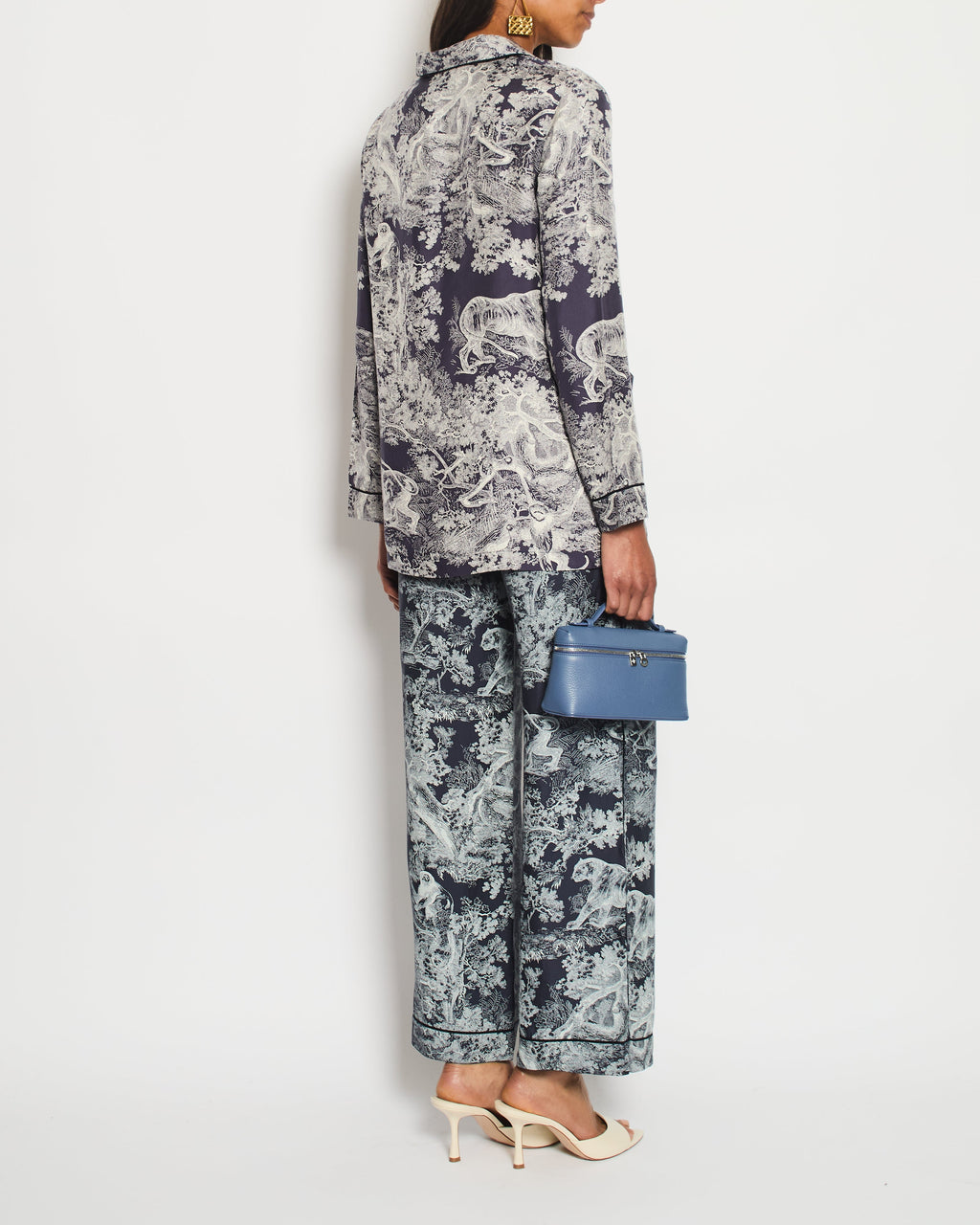 Christian Dior Navy Toile Du Jouy Two-Piece Set Size FR 34 (UK 6)