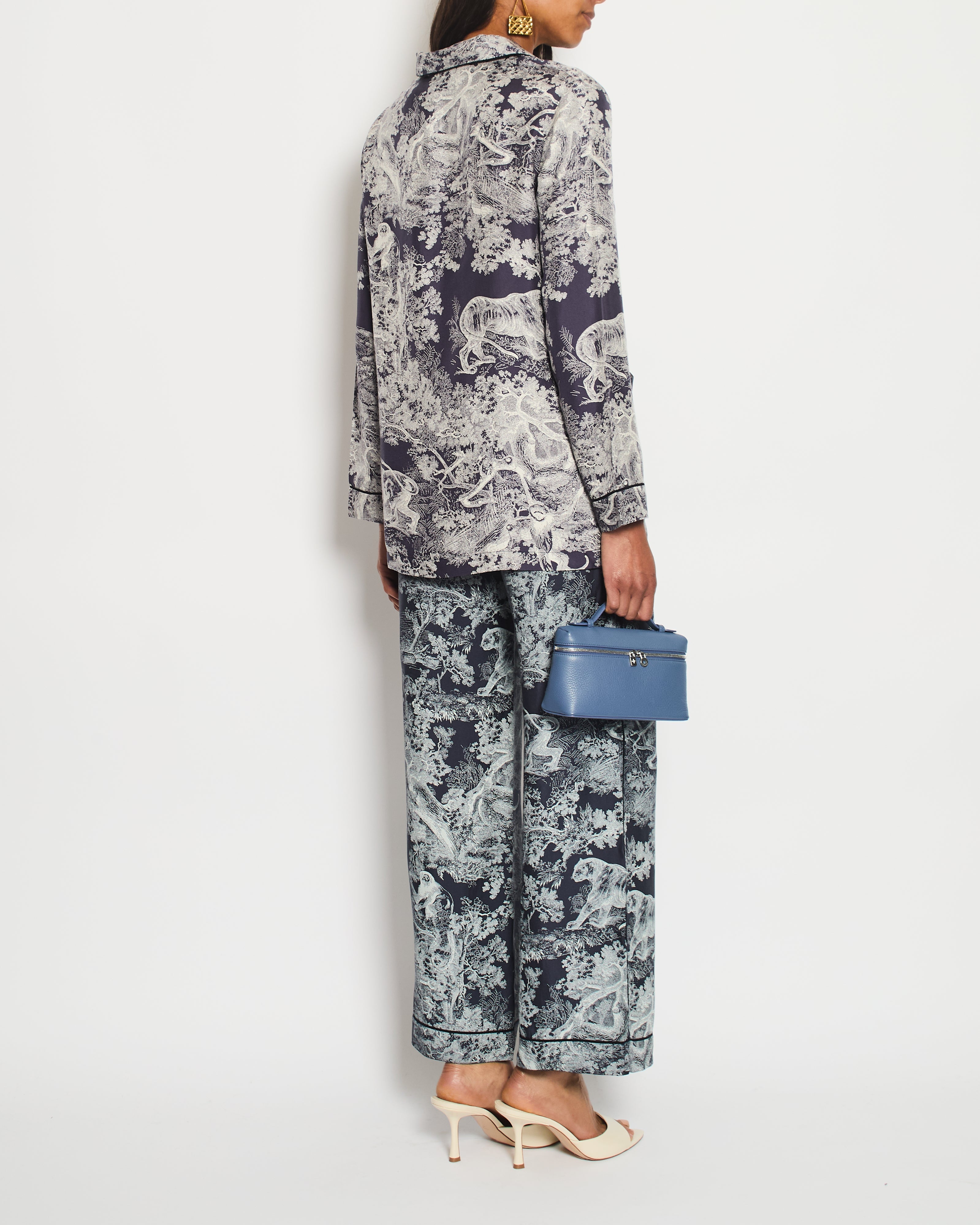 Christian Dior Navy Toile Du Jouy Two-Piece Set Size FR 34 (UK 6)