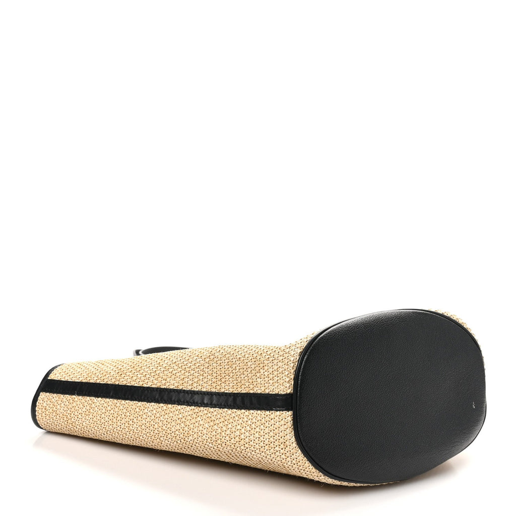 Raffia Saint Jacques Tote Black