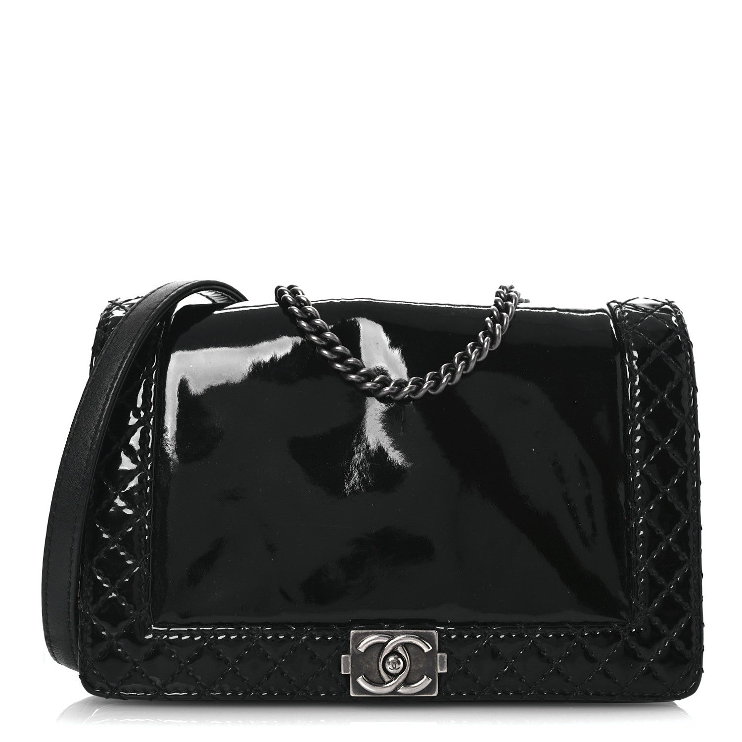 Patent Small Boy Reverso Flap Black