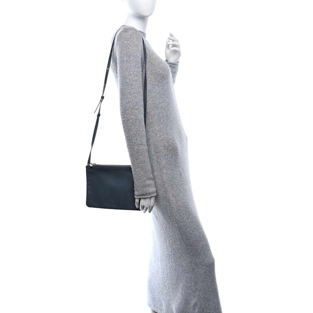Lambskin Large Trio Crossbody Bag Medium Storm