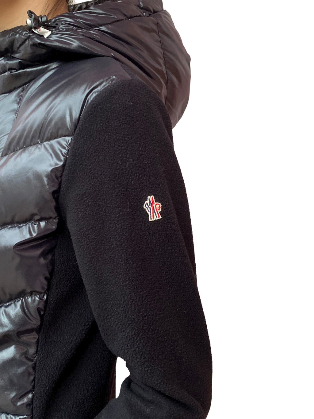 Moncler Black Maglia Padded igan - L / US 8