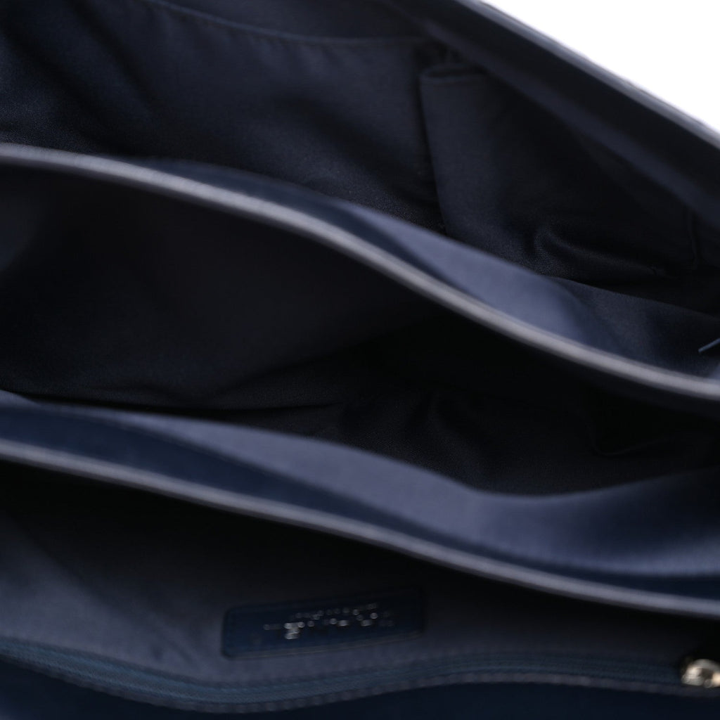 Lambskin Quilted Jumbo Chanel 3 Flap Navy