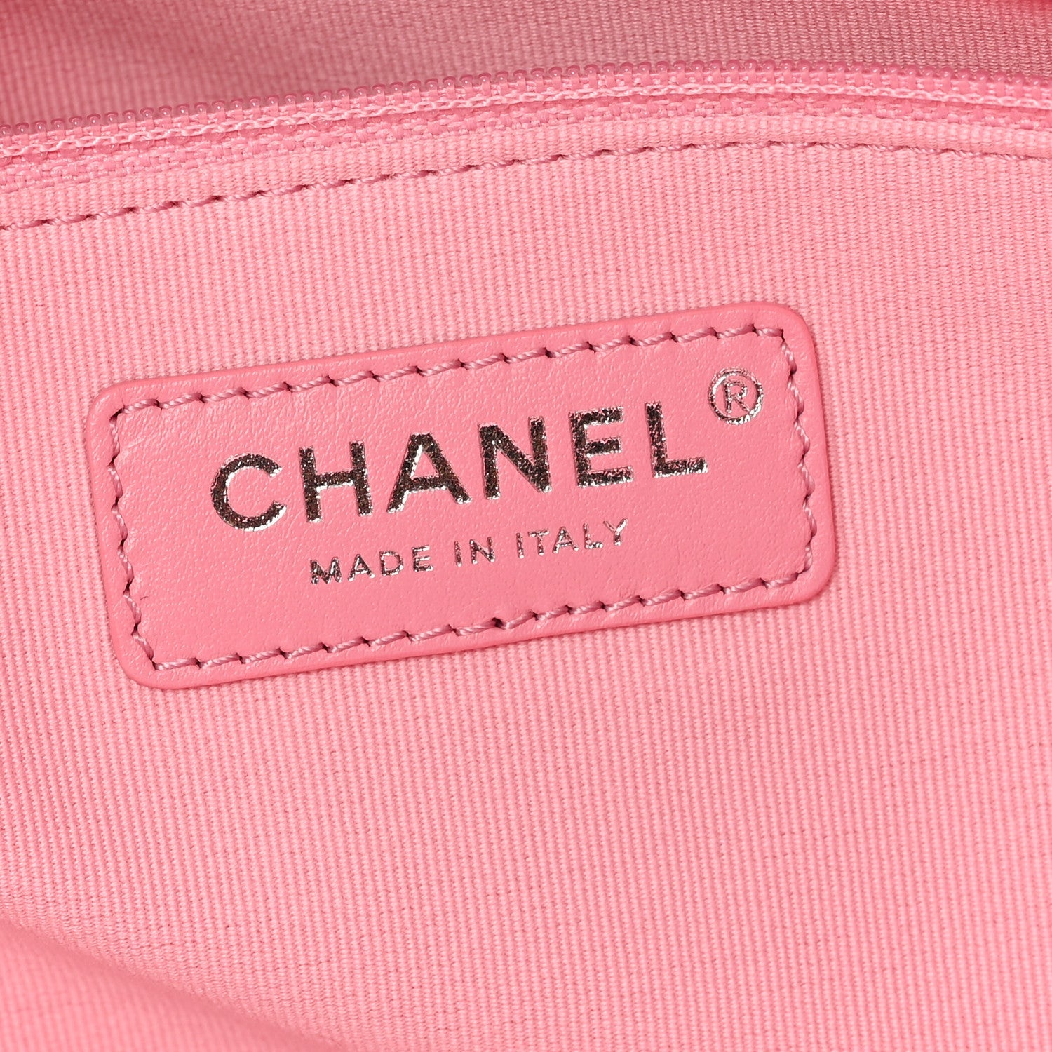 Canvas Calfskin Striped Large Deauville Tote Pink Blue