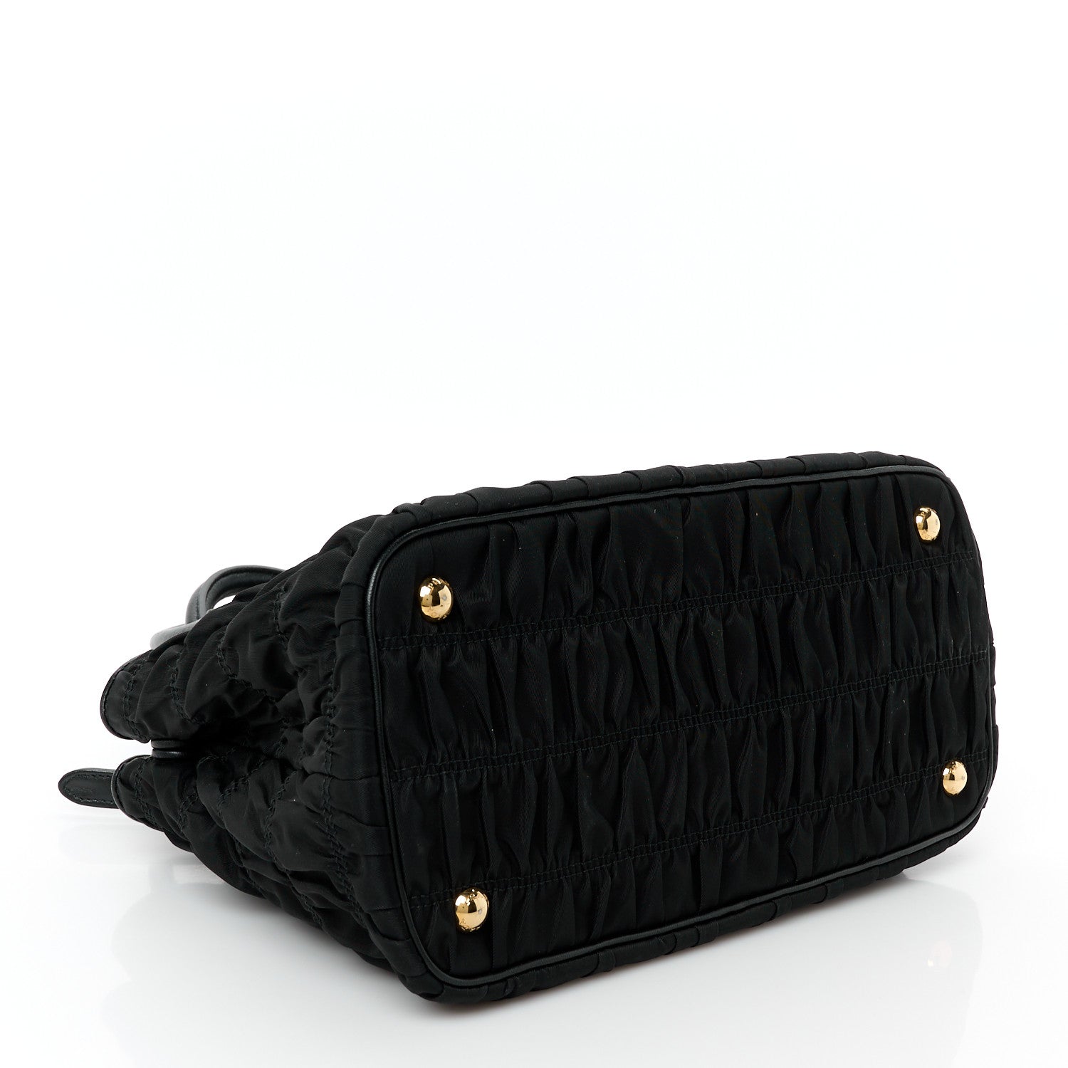 Tessuto Nylon Gaufre Small Tote Black