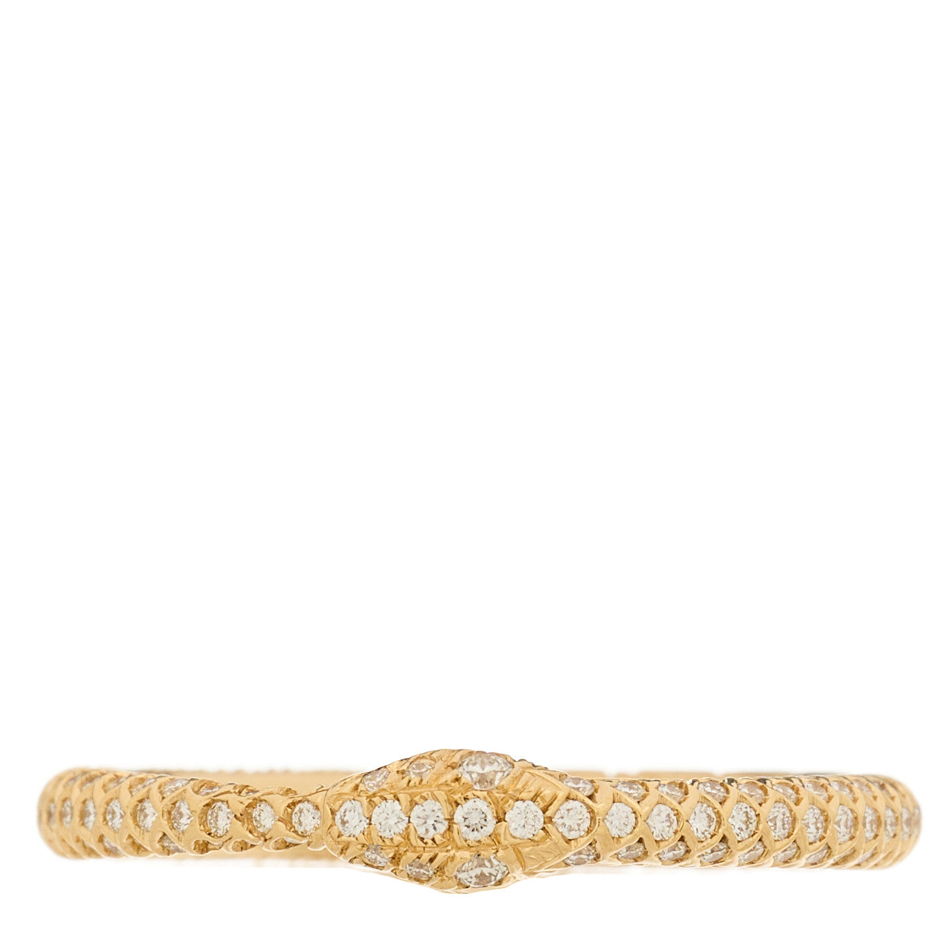 18K Yellow Gold Diamond Ouroboros Snake Ring 54 7