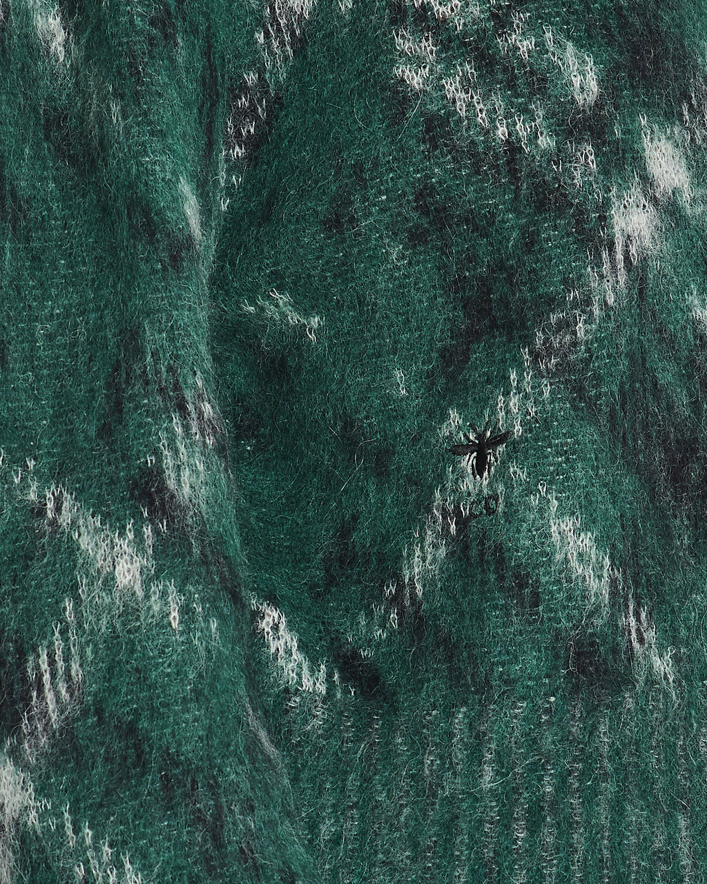 Christian Dior Forest Green Checkered Mohair Jumper Size FR 38 (UK 10)