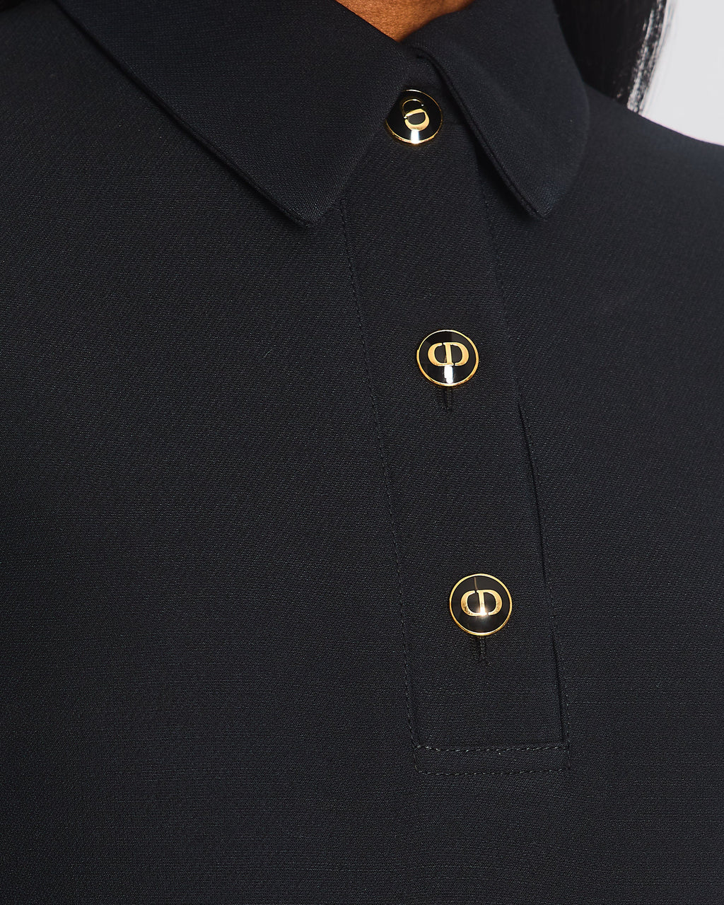 Christian Dior Black Mini Short Sleeve Dress with CD Logo Buttons Detail Size FR 36 (UK 8) RRP £3,000